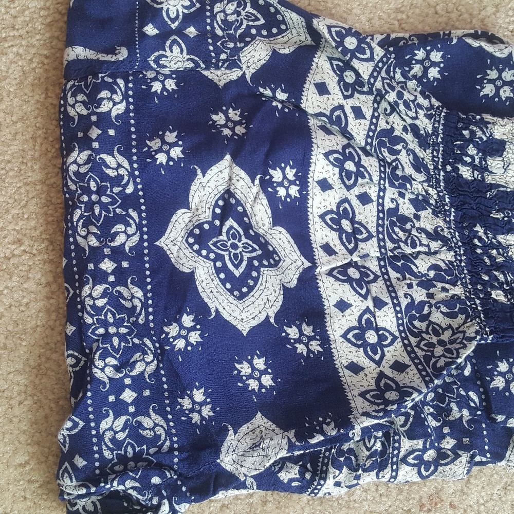 Navy elephant harem pants
